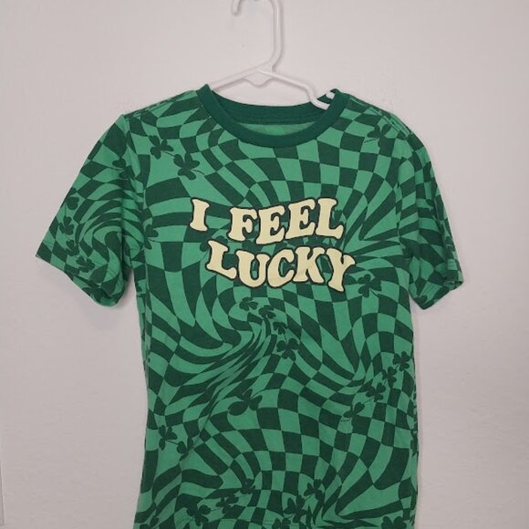 Wonder Nation "I feel lucky" Boy Shirt - Picture 2 of 6